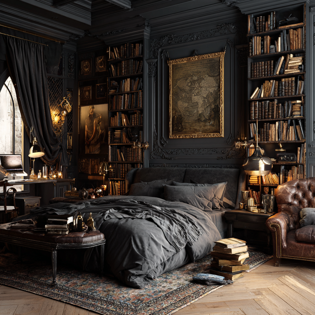 How to Create a Dark Academia Bedroom